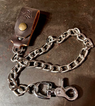 Laden Sie das Bild in den Galerie-Viewer, Walletchain SchlüsselKette oder Geldbörsenkette mit Lederschlaufe für den Gürtel