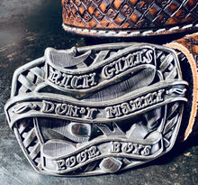 Laden Sie das Bild in den Galerie-Viewer, Exklusiver Gürtel !Einzelstück! Korbgeflecht mit Skulls Gürtelriemen
