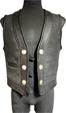 Laden Sie das Bild in den Galerie-Viewer, Lederweste !Einzelstück! &quot;Dollarcoin Wasserbüffelleder&quot;
