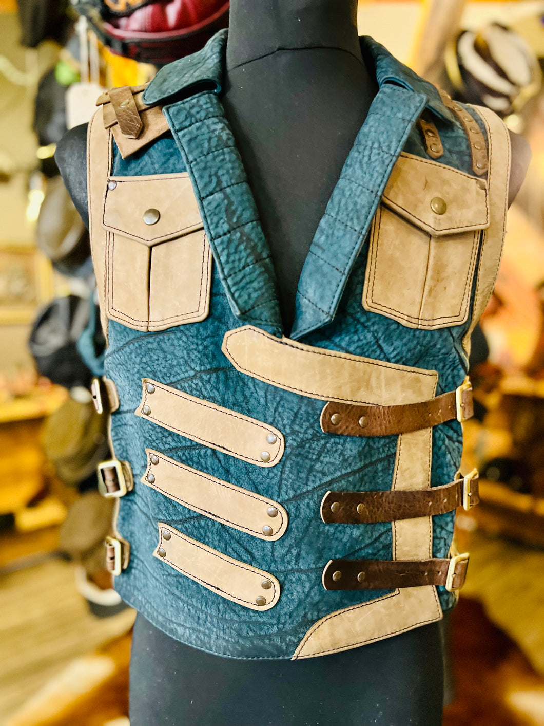 Lederweste !Einzelstück! 